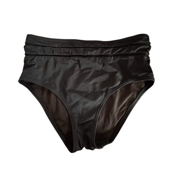 Victoria's Secret Women’s High Waisted Body Black Swim Bikini Bottom Size Medium - Picture 1 of 8